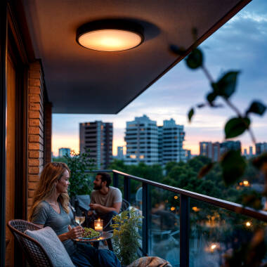 Image of Edit 21W Juno Round Outdoor LED Flush Light IP65 4000K