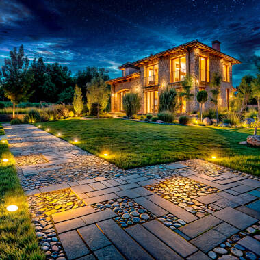 Image of Round Recessed Ground Light for GU10 Light Bulb