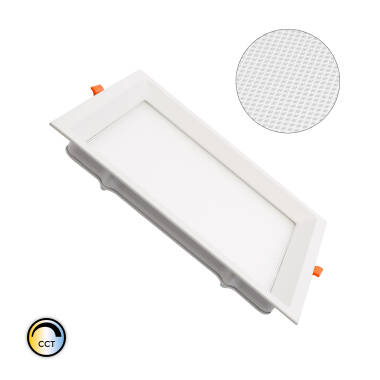 Square Microprismatic UGR17 Slim 16W Selectable CCT LIFUD LED Panel 150x150 mm Cut-Out