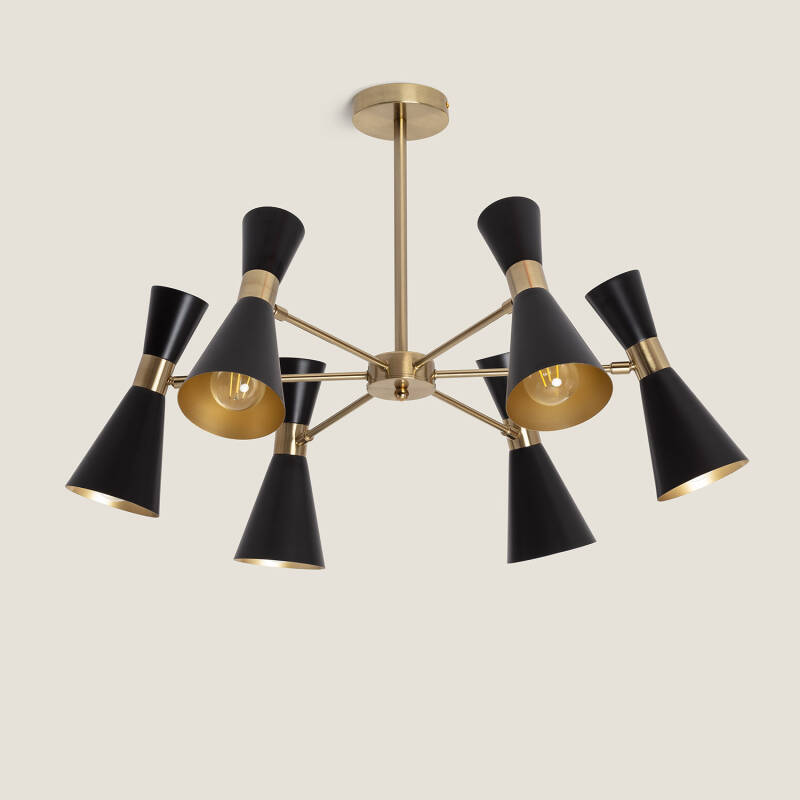 Image of Edit Jigger 6 Light Multi Arm Semi Flush Ceiling Light