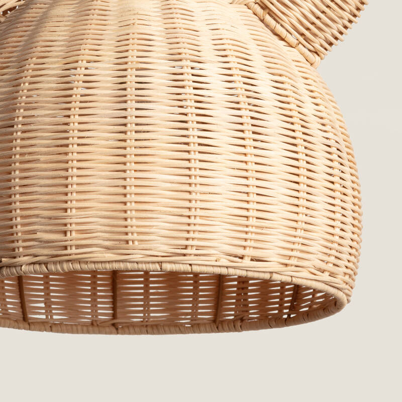 Image of Edit Teddy Bear Rattan Ceiling Pendant Light