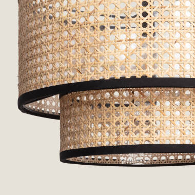 Image of Edit Doppio Rattan Ceiling Pendant Light