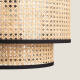 Image of Edit Doppio Rattan Ceiling Pendant Light