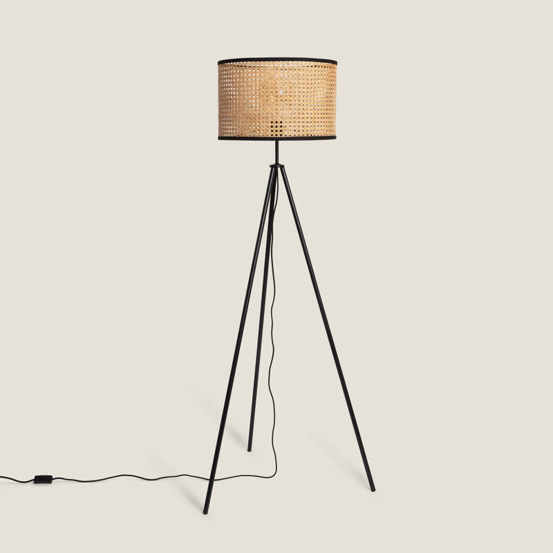 Image of Edit Huela Rattan Floor Lamp