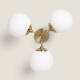 Image of Edit Amatler 3 Arm Glass Semi-Flush Ceiling Light