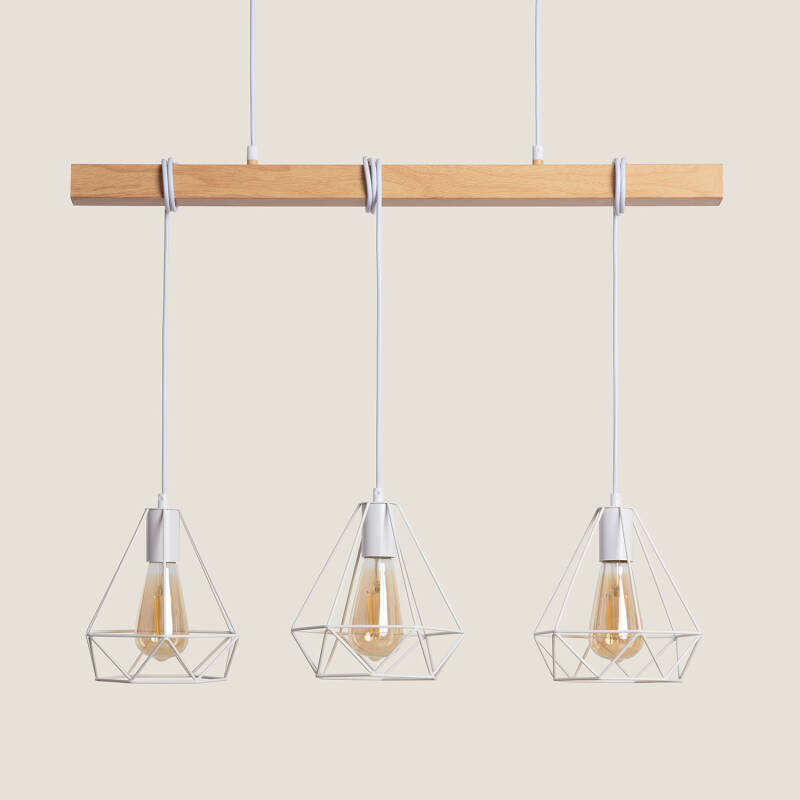 Image of Edit Sardo 3 Light Geometric Ceiling Bar Pendant Light