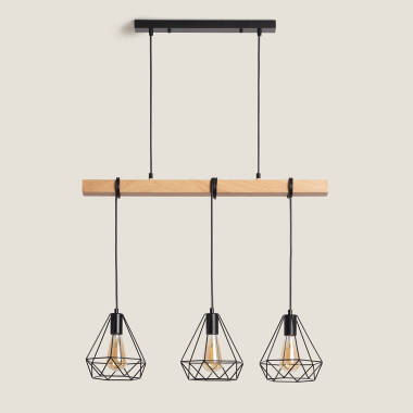 Image of Edit Sardo 3 Light Geometric Ceiling Bar Pendant Light
