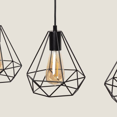 Image of Edit Sardo 3 Light Geometric Ceiling Bar Pendant Light