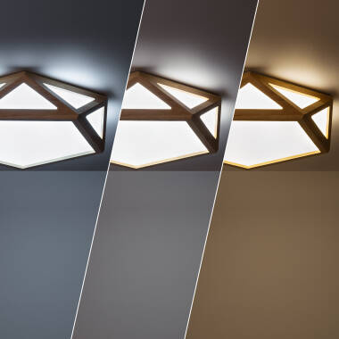 Image of Edit Altigen 20W CCT Selectable LED Flush Geometric Ceiling Light