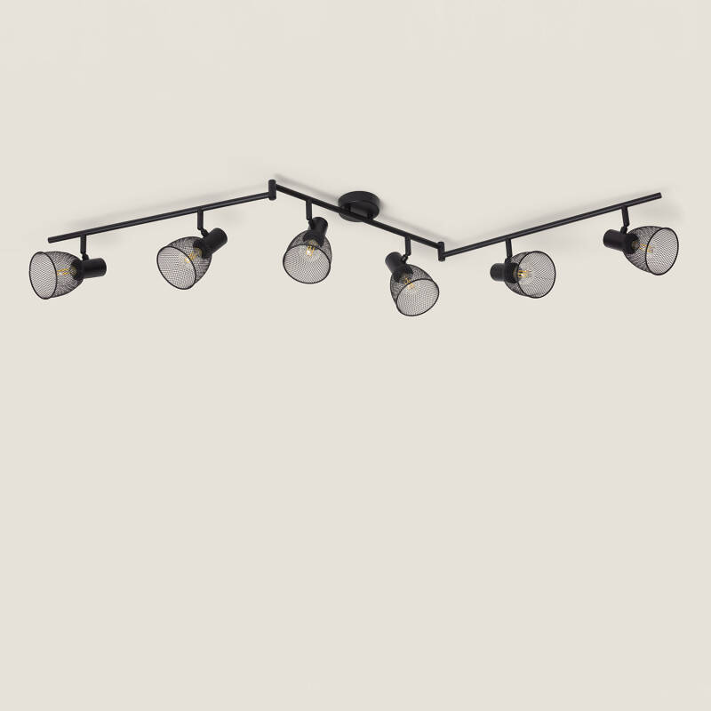 Image of Edit Grid 6 Light Adjustable Ceiling Spotlight Bar