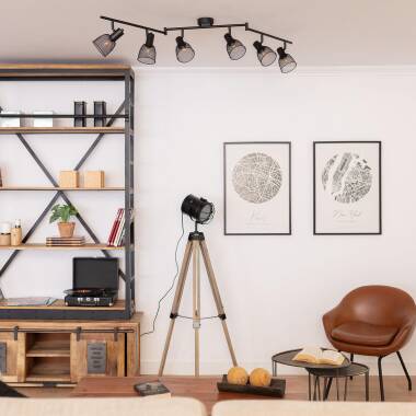 Image of Edit Grid 6 Light Adjustable Ceiling Spotlight Bar