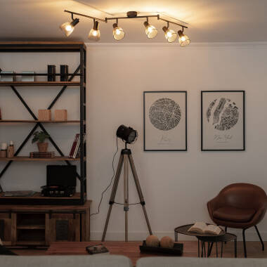 Image of Edit Grid 6 Light Adjustable Ceiling Spotlight Bar