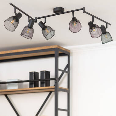 Image of Edit Grid 6 Light Adjustable Ceiling Spotlight Bar