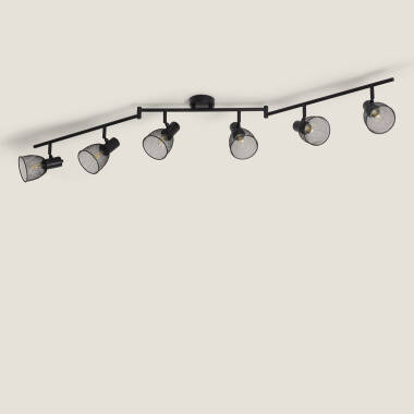 Image of Edit Grid 6 Light Adjustable Ceiling Spotlight Bar