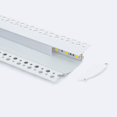 Image of Plaster-in Recessed 2m Aluminium Profile with Continuous Cover for LED Strip
