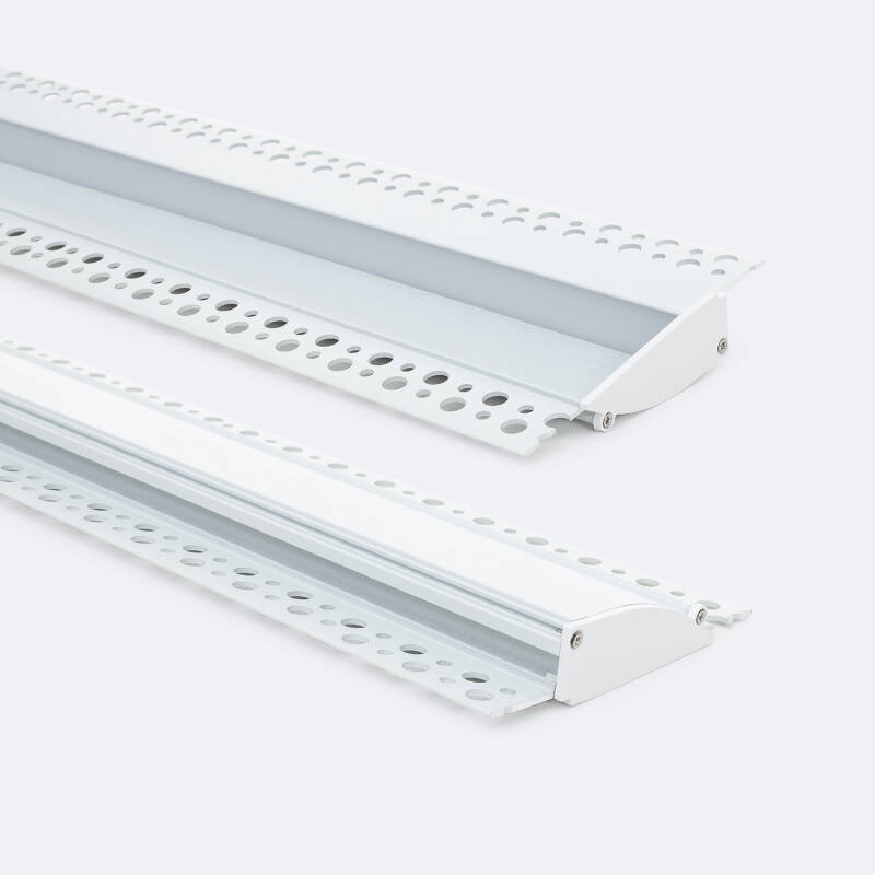Image of Plaster-in Recessed 2m Aluminium Profile with Continuous Cover for LED Strip