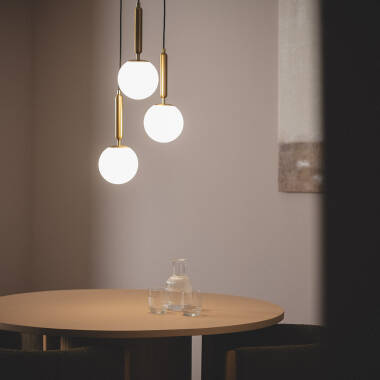 Image of Edit Oto Glass 3 Light Cascade Ceiling Pendant