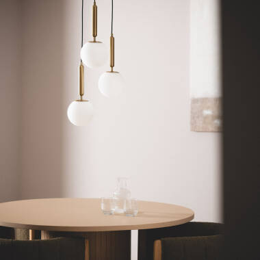 Image of Edit Oto Glass 3 Light Cascade Ceiling Pendant