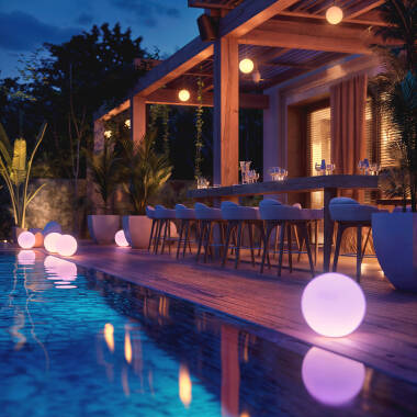 Image of Sphere 40 Rechargeable Colour Changing LED Feature Light