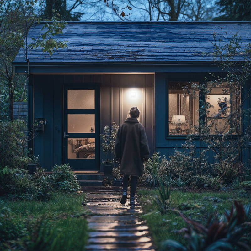 Image of 10W LED Floodlight 1000lm Glass IP65 - with PIR Sensor