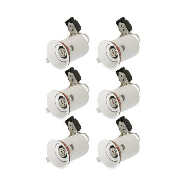 Envirolight Slimline Deep Recessed IP65 Fire Rated Fixed Downlight - Matt White