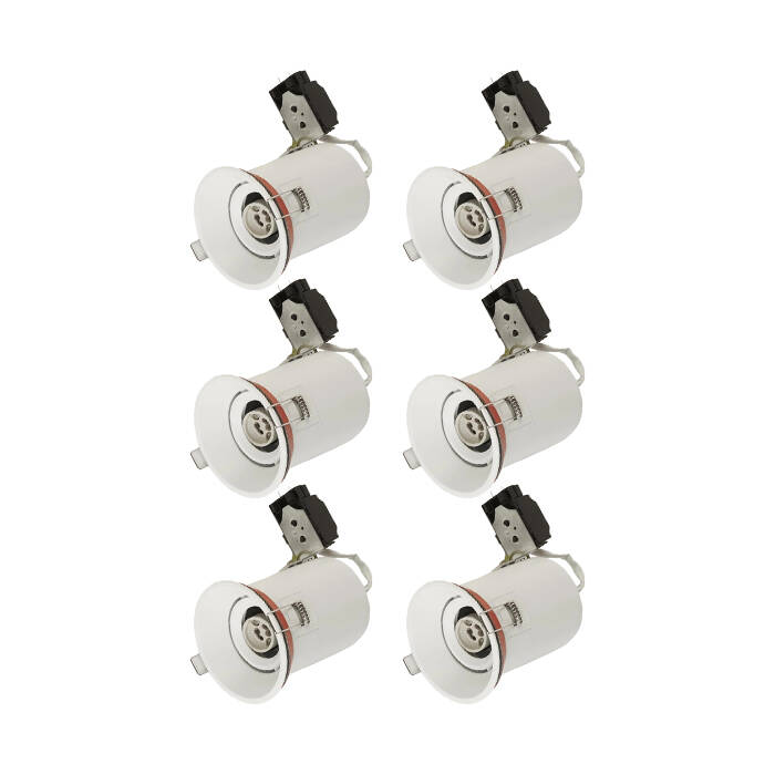 Image of Envirolight Slimline Deep Recessed IP65 Fire Rated Fixed Downlight - Matt White