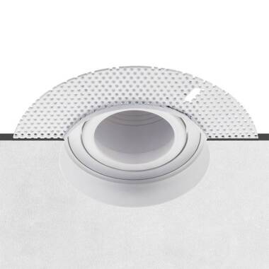 Trimless Plaster-In Tiltable Downlight - White