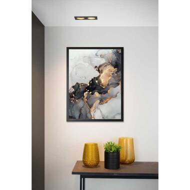 Image of Lucide Embed Deep Recessed Round Adjustable Twin Downlight