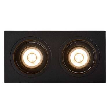 Image of Lucide Embed Deep Recessed Round Adjustable Twin Downlight