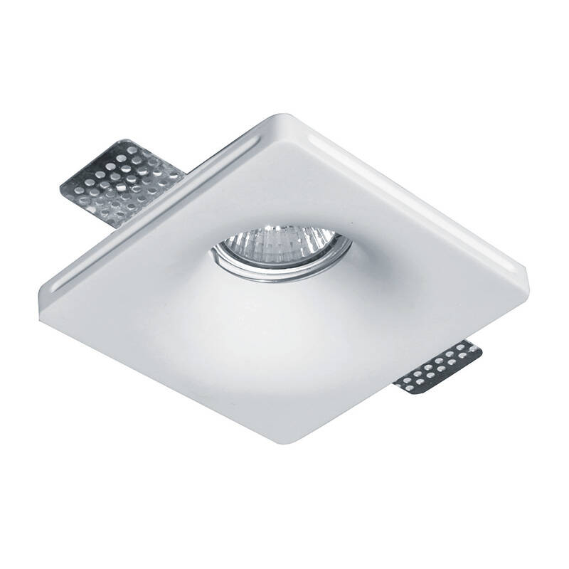 Image of Edit Bradley Square Recessed Plaster-In Fixed Curved Downight