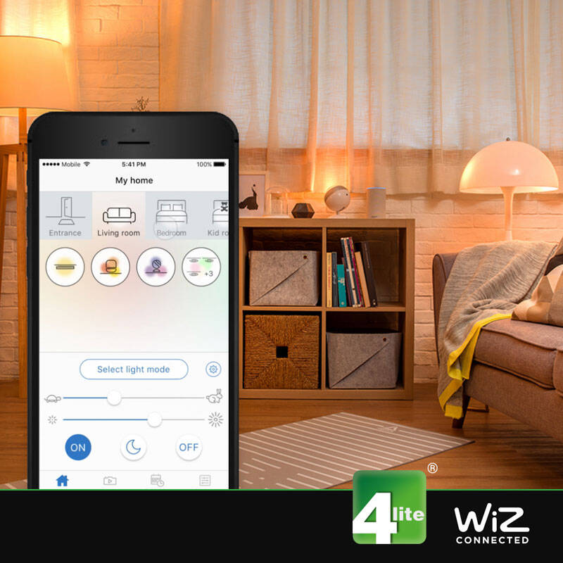 Image of WiZ 4.9W White and Colour Changing Dimmable LED Smart WiFi/Bluetooth GU10 Bulb