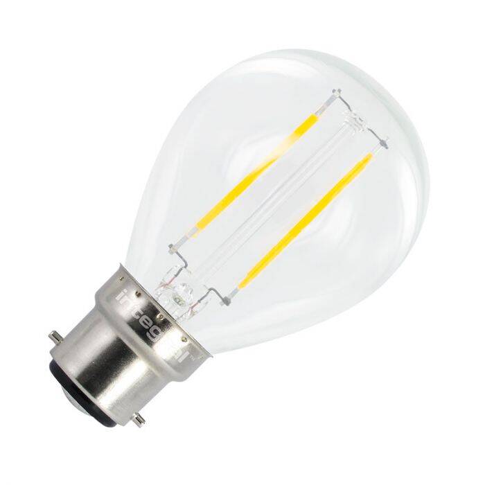 Image of Integral 2W LED Decorative Filament Golf Ball Bulb - Bayonet Cap