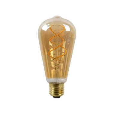 Image of Lucide 4W Very Warm White LED Decorative Filament Squirrel Cage Bulb with Dusk to Dawn Sensor