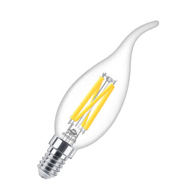 Philips CorePro 2W Warm White LED Filament Flame Tip Candle Bulb