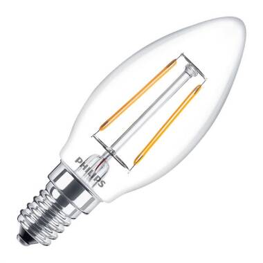 Philips CorePro 2W Warm White LED Filament Candle Bulb