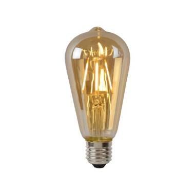 Lucide ST64 5W Amber LED Dimmable Decorative Filament Squirrel Cage Bulb