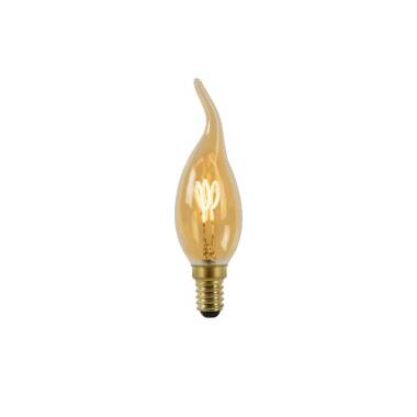 Lucide 3W Very Warm White Dimmable LED Decorative Filament Bent Tip Candle Bulb