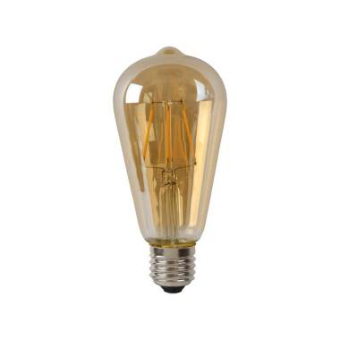 Image of Lucide ST64 5W Amber LED Dimmable Decorative Filament Squirrel Cage Bulb