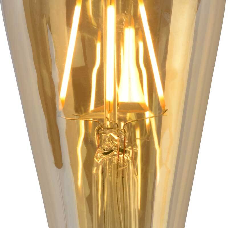 Image of Lucide ST64 5W Amber LED Dimmable Decorative Filament Squirrel Cage Bulb
