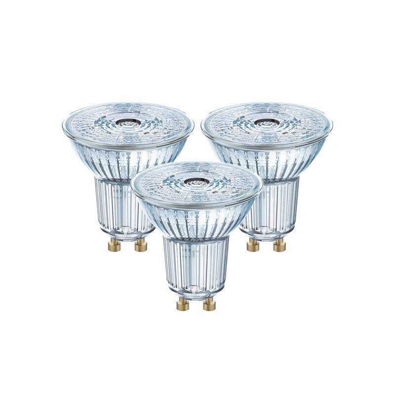 Image of Ledvance Base 4.3W Warm White 350lm LED GU10 Bulb - Flood Beam