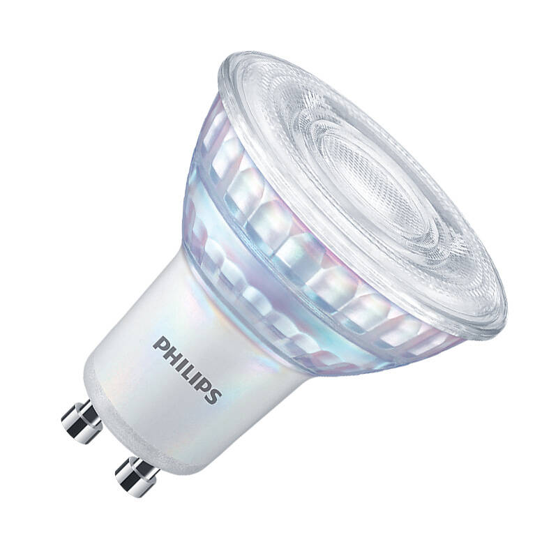 Image of Philips CorePro 3W Warm White 2700K 230lm Dimmable LED GU10 Bulb