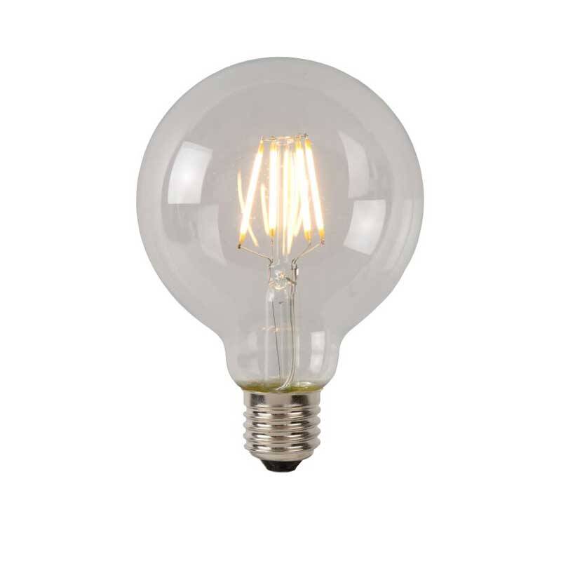 Image of Lucide G80 7W LED Decorative Filament Globe Bulb - Screw Cap