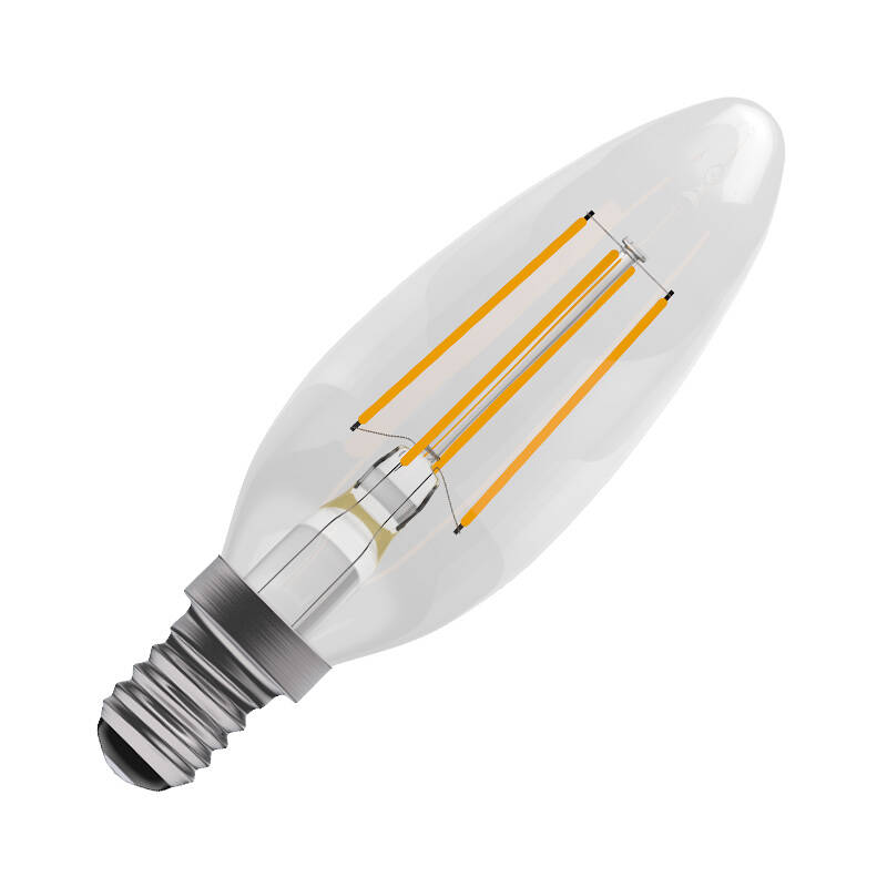 Image of 4W Cool White 470lm LED Decorative Filament Candle Bulb