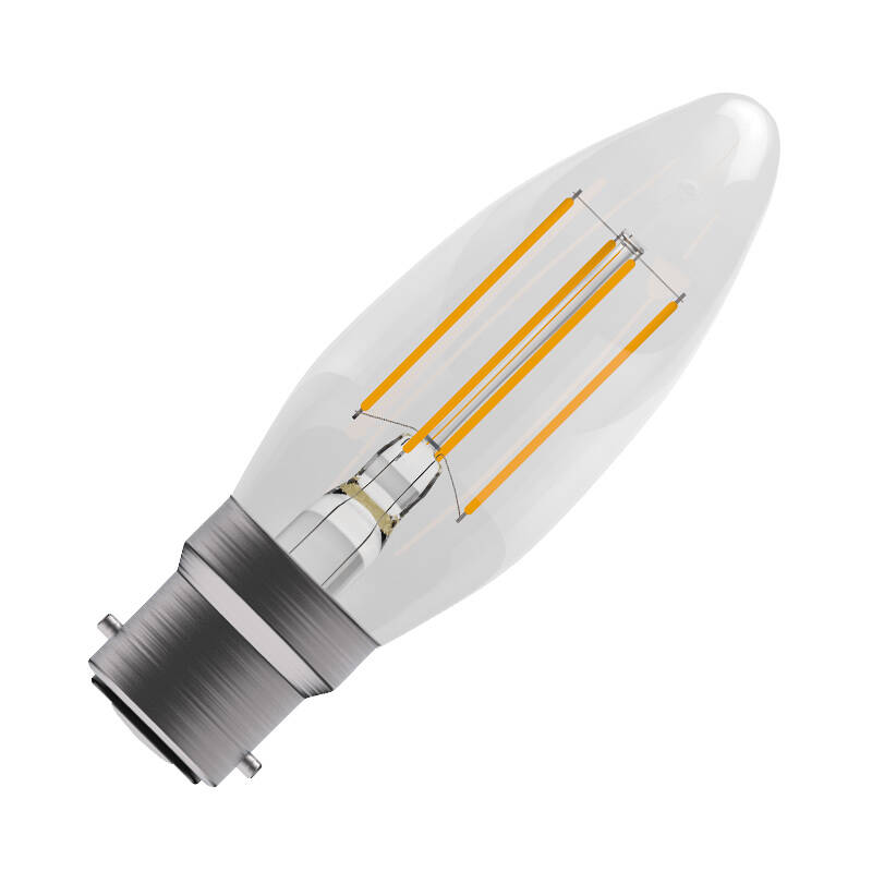 Image of Bell 4W Cool White 470lm LED Dimmable Decorative Filament Candle Bulb