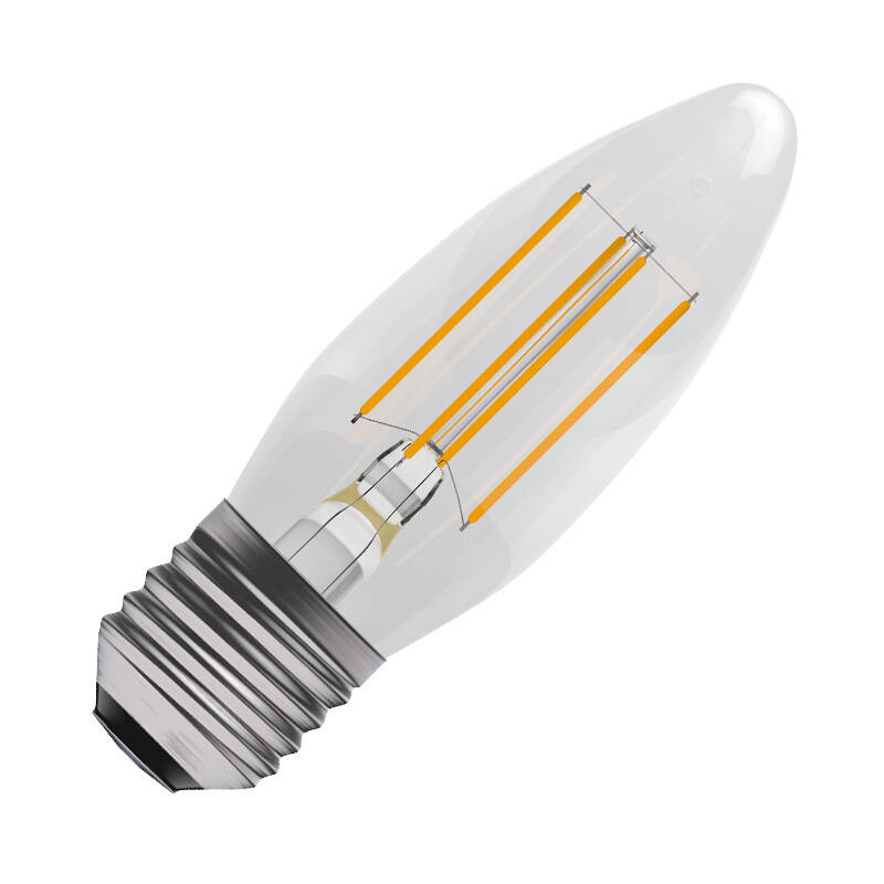 Image of Bell 4W Cool White 470lm LED Dimmable Decorative Filament Candle Bulb