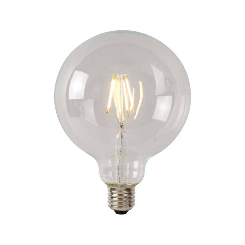 Image of Lucide G95 7W Dimmable LED Decorative Filament Globe Bulb - Screw Cap