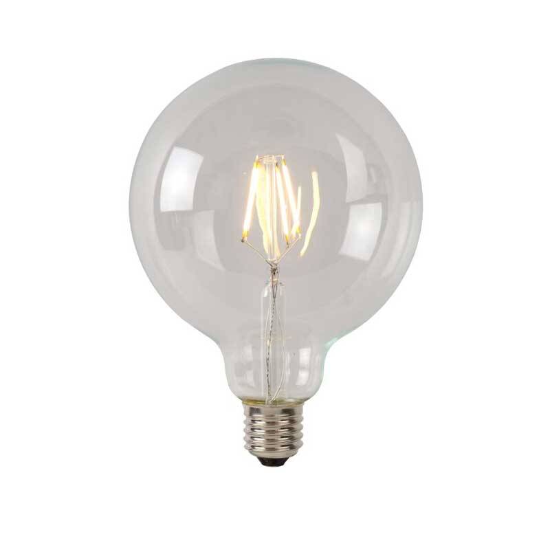 Image of Lucide G125 7W Dimmable LED Decorative Filament Globe Bulb - Screw Cap