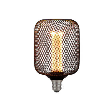 Searchlight Mesh 3.5W Warm White Dimmable LED 100mm Drum Globe Bulb - Black