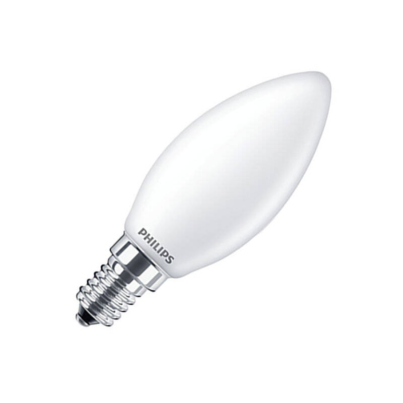 Image of Philips CorePro 6.5W Warm White LED Frosted Candle Bulb