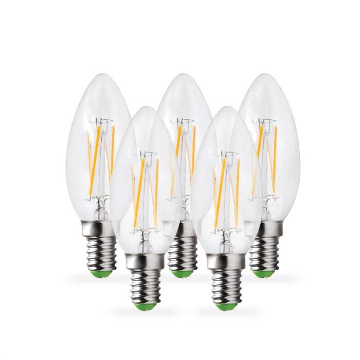 Image of Envirolight 4W Warm White Dimmable LED Decorative Filament Candle Bulb - Small Screw Cap